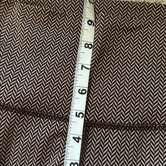 FLEO small chevron leggings brown tan women’s workout athletic gym running - Picture 7 of 8